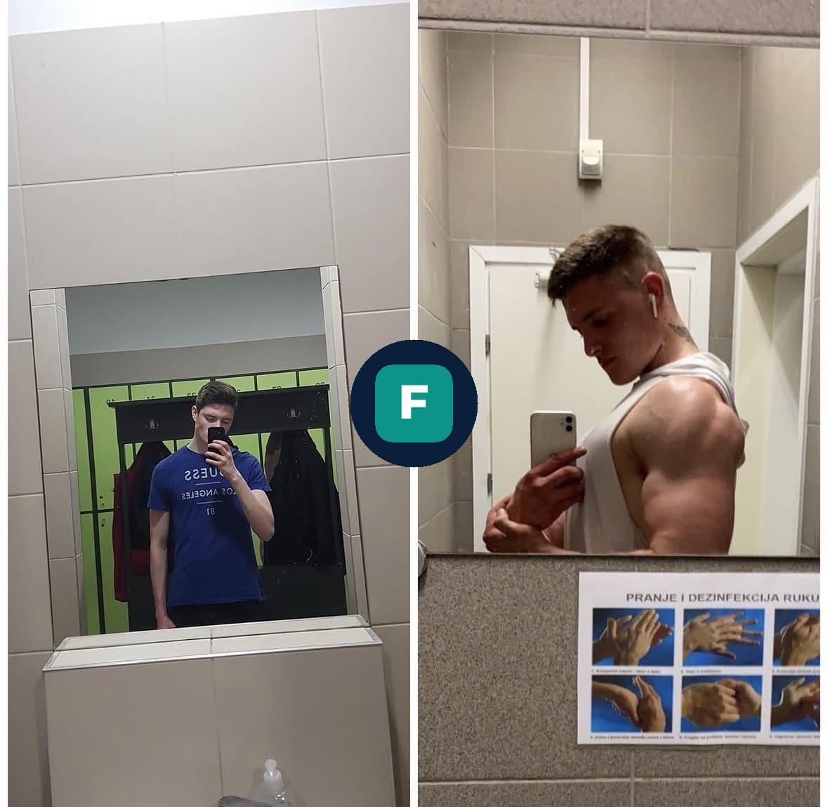 Before and after fitness transformation